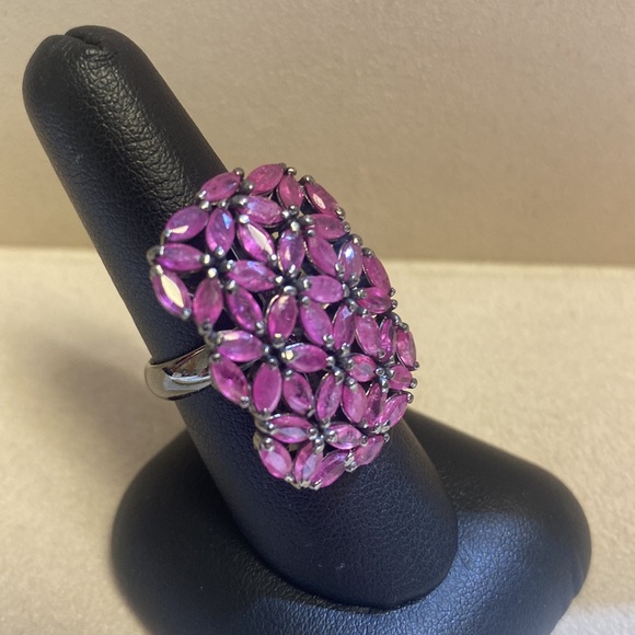 Sterling silver colored gemstone ring - Picture 5 of 5